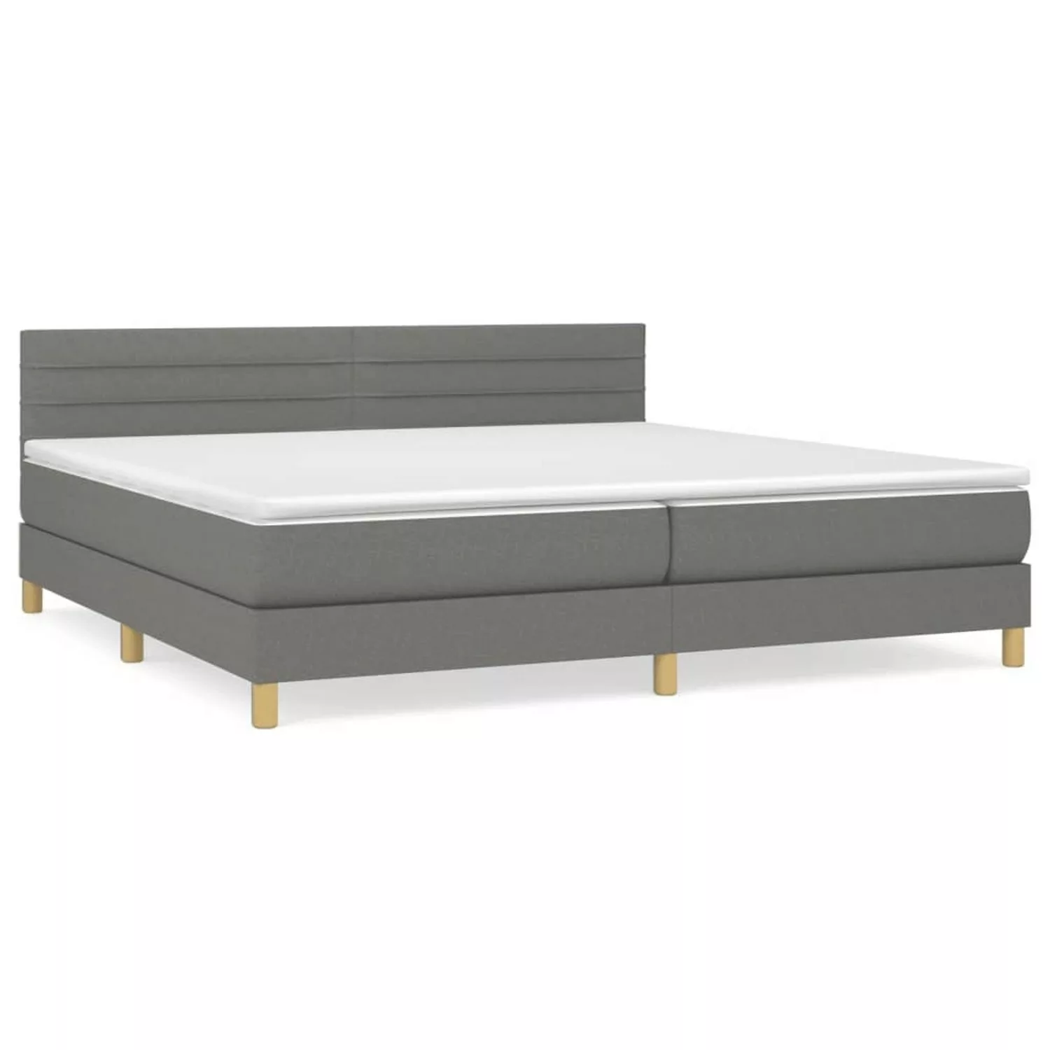 vidaXL Boxspringbett mit Matratze Dunkelgrau 200x200 cm Stoff1373279 günstig online kaufen