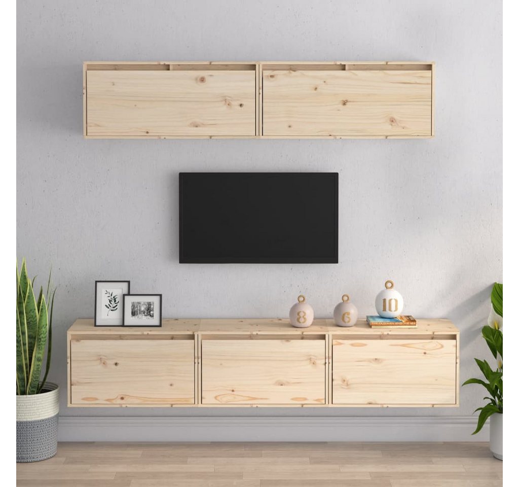 vidaXL TV-Schrank TV-Schränke 5 Stk Massivholz Kiefer Lowboard Lowboard günstig online kaufen