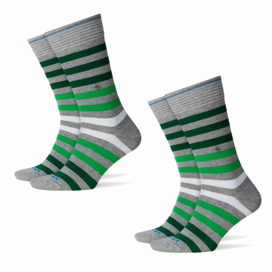 Burlington Blackpool Herren Socken, 40-46, Grau, Streifen, Baumwolle, 21023 günstig online kaufen
