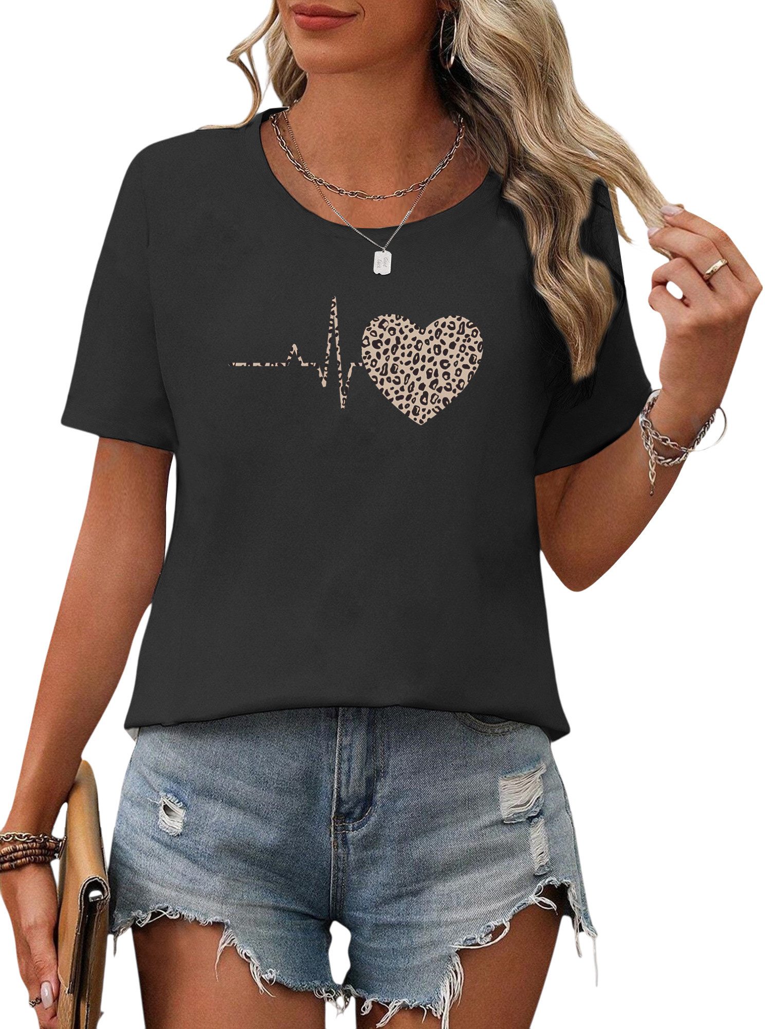 PYL Kurzarmshirt Damen Bequemes Sommer T günstig online kaufen