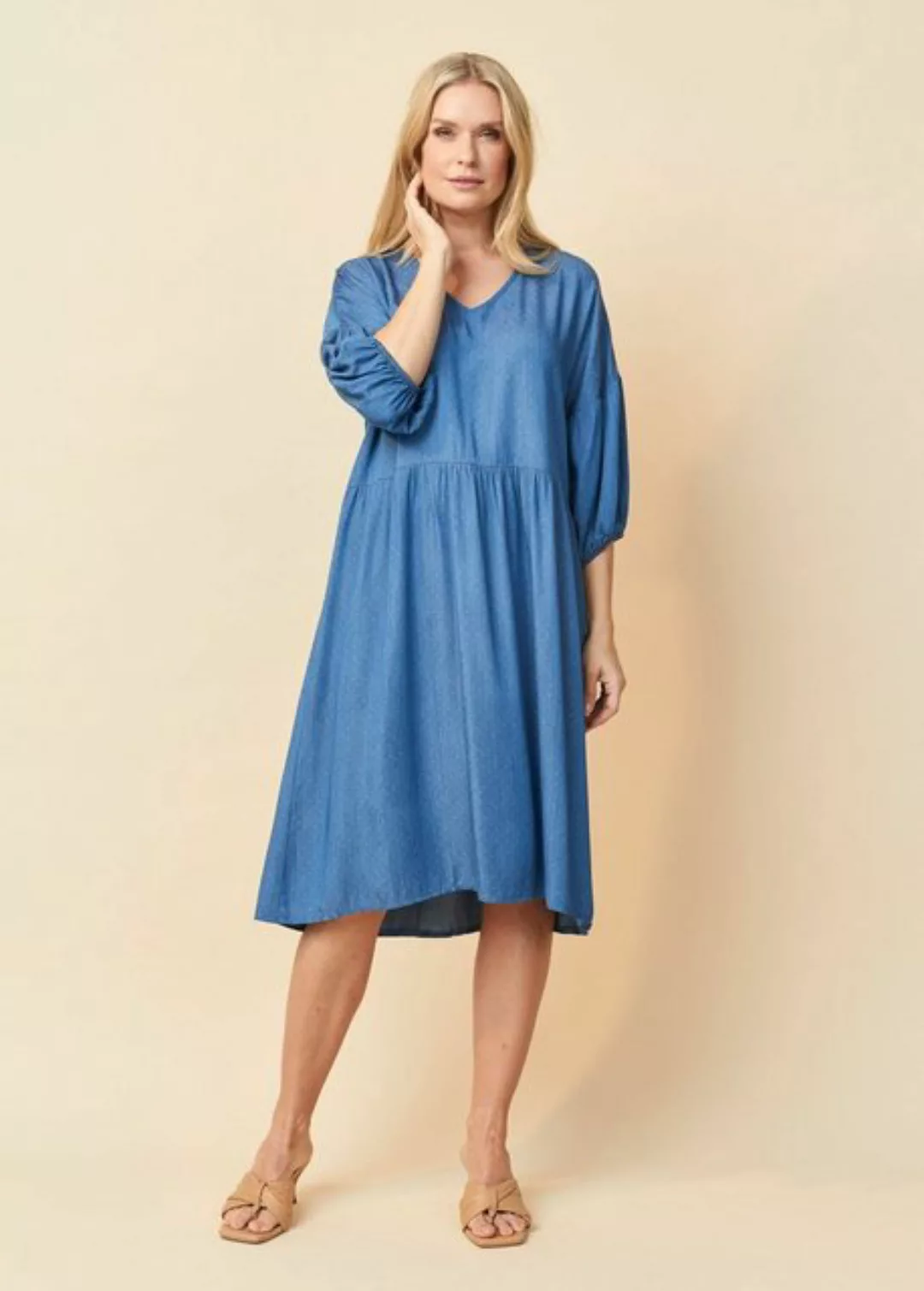 Pont Neuf A-Linien-Kleid Amarie mit Puffärmeln günstig online kaufen