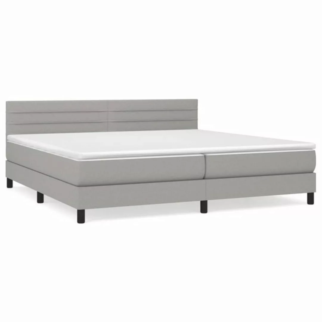 vidaXL Boxspringbett Boxspringbett mit Matratze Dunkelgrau 200x200 cm Stoff günstig online kaufen