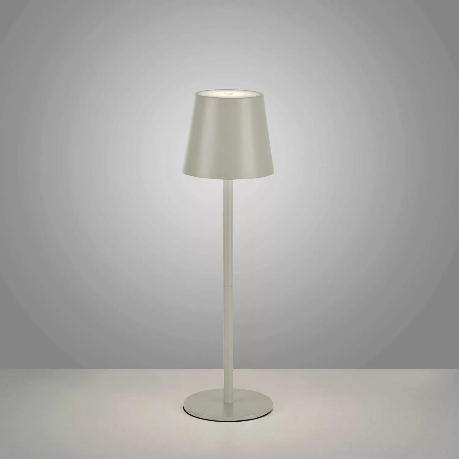 Just Light. LED-Akku-Tischleuchte Euria Greige 37 cm x Ø 110 günstig online kaufen