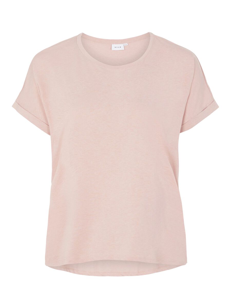 VILA Curve – Basic- T-shirt Damen Pink günstig online kaufen