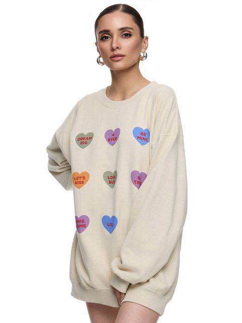 Worldclassca Sweatshirt Worldclassca Oversized Sweatshirt LOVE Print Langar günstig online kaufen