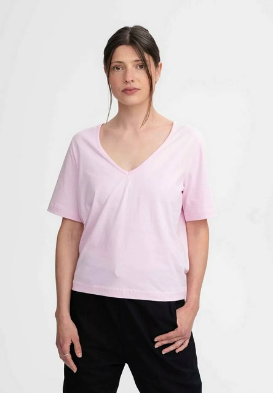 MELA Kurzarmshirt Damen V-Neck T-Shirt LALI günstig online kaufen