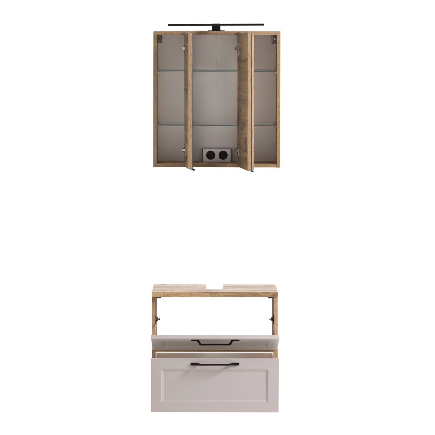 Held Möbel Unterbeckenschrank-Set Padua 60 cm Kaschmir günstig online kaufen