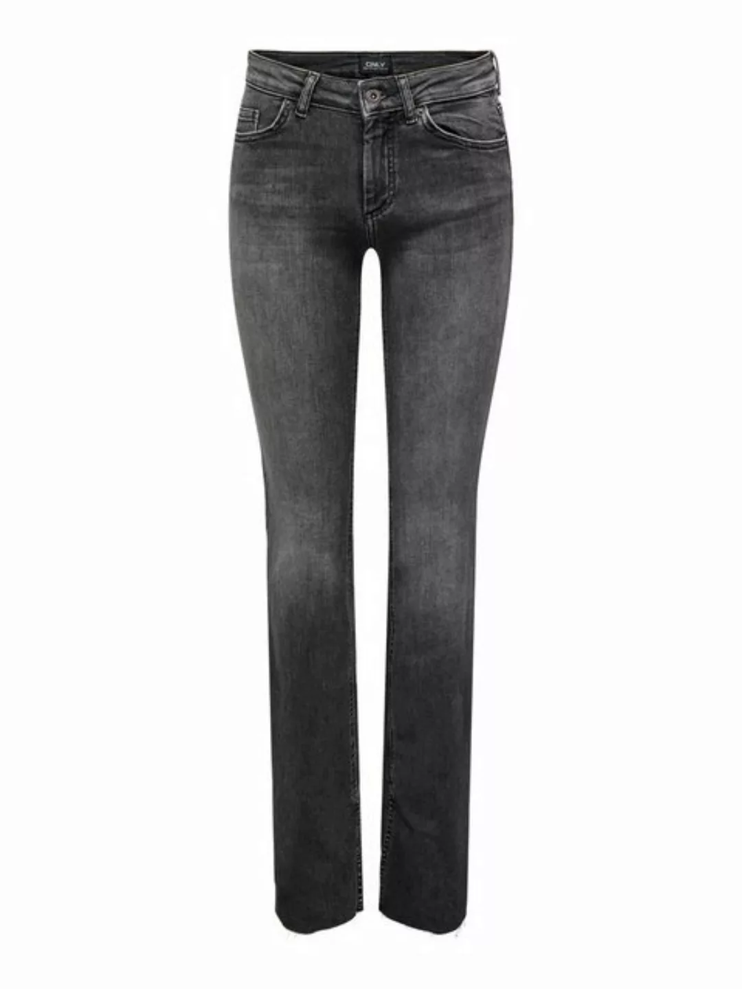 Only Damen Jeans ONLBLUSH HW REA109 Flared Fit - Schwarz - Black Denim günstig online kaufen