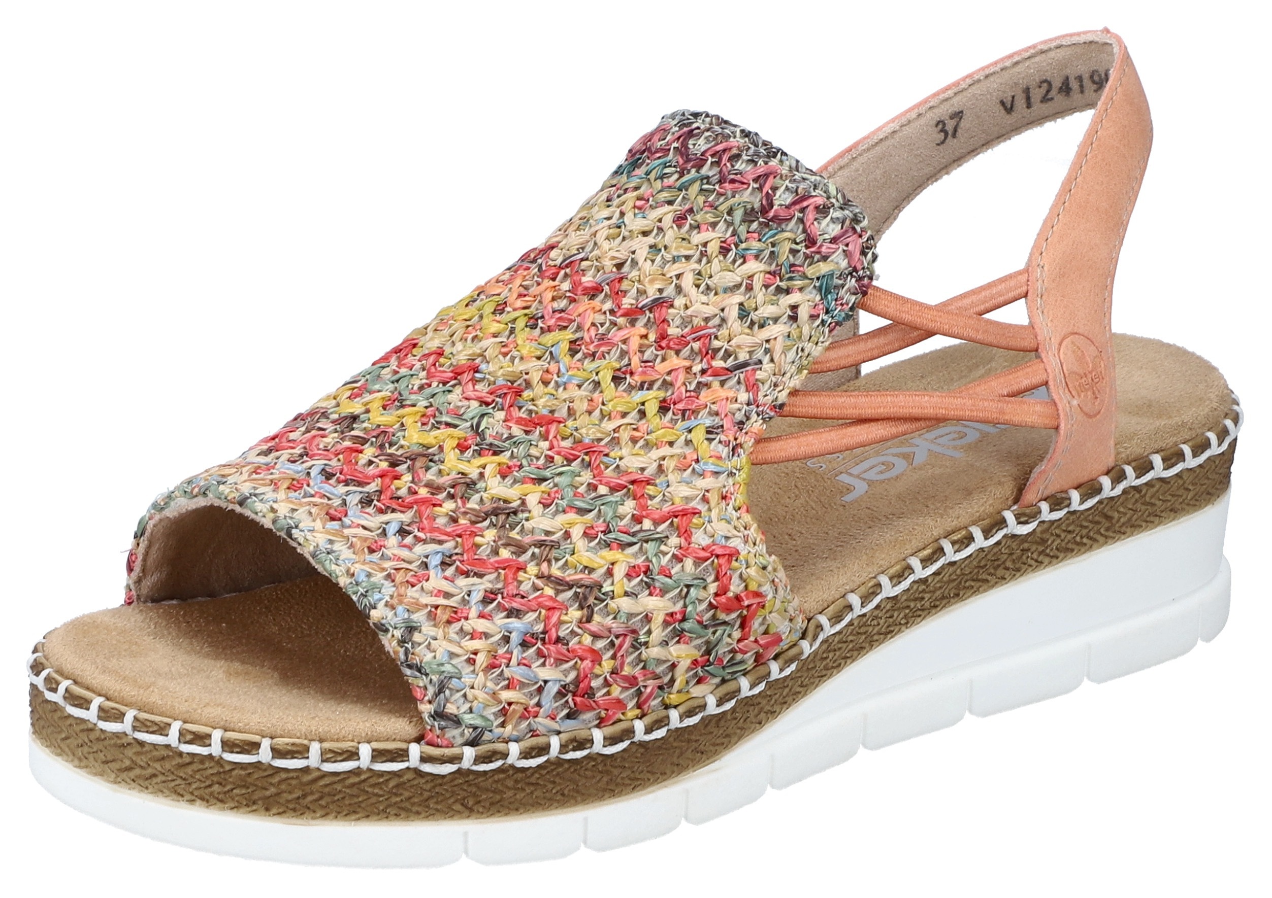 Rieker Sandale, Sommerschuh, Sandalette, Keilabsatz, in günstig online kaufen