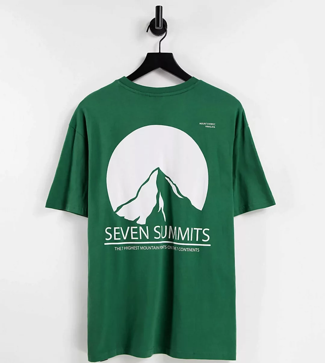 Only & Sons – Oversize-T-Shirt in Grün mit Bergprint hinten, exklusiv bei A günstig online kaufen