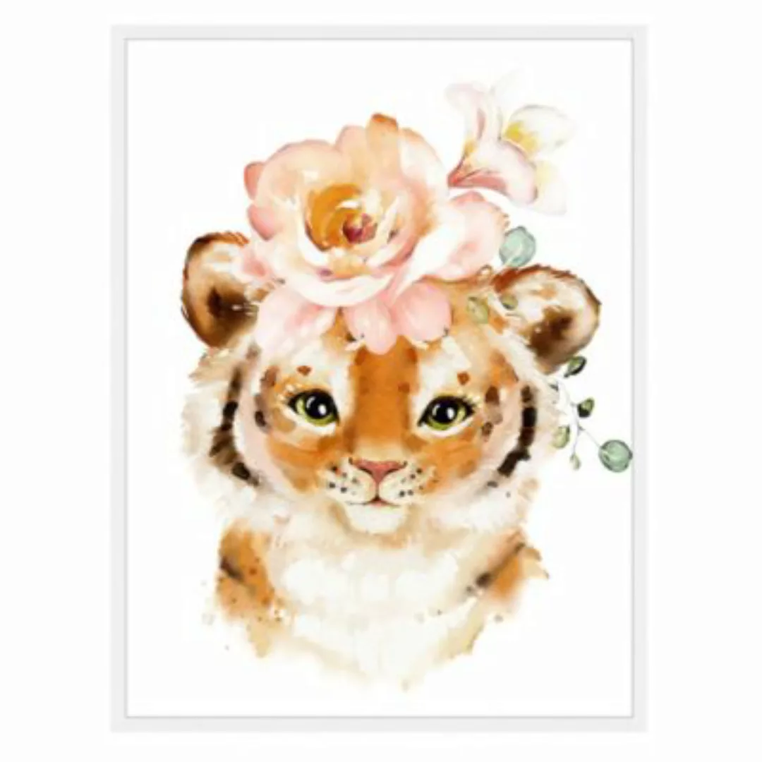 Milan Moon Wandbild Baby Tiger weiß Gr. 30 x 40 günstig online kaufen