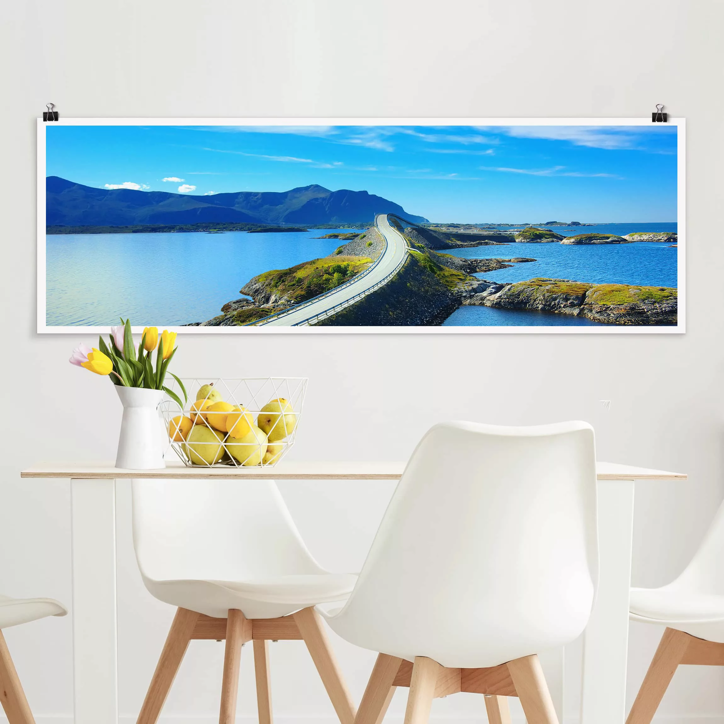 Panorama Poster Natur & Landschaft Crossing Norway günstig online kaufen