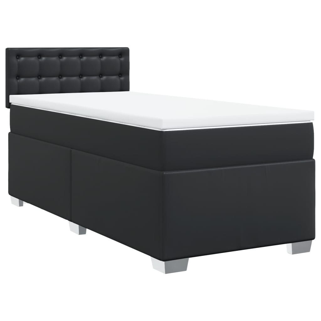 vidaXL Bett Boxspringbett mit Matratze Schwarz günstig online kaufen