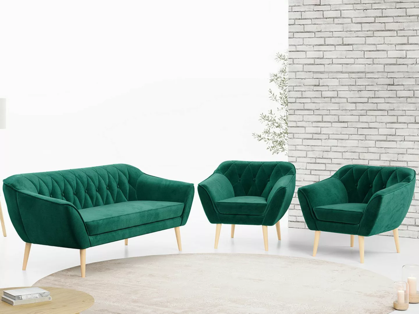 MKS MÖBEL Sofa PIRS 3 1 1, mit Relaxfunktion, Moderne Sofa Set, Skandinavis günstig online kaufen