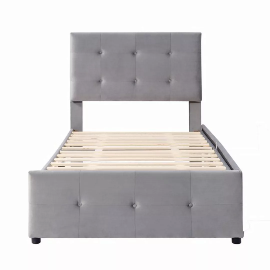 IDEASY Polsterbett Einzelbett, Kinderbett, Jugendbett, 90*200 cm, (höhenver günstig online kaufen