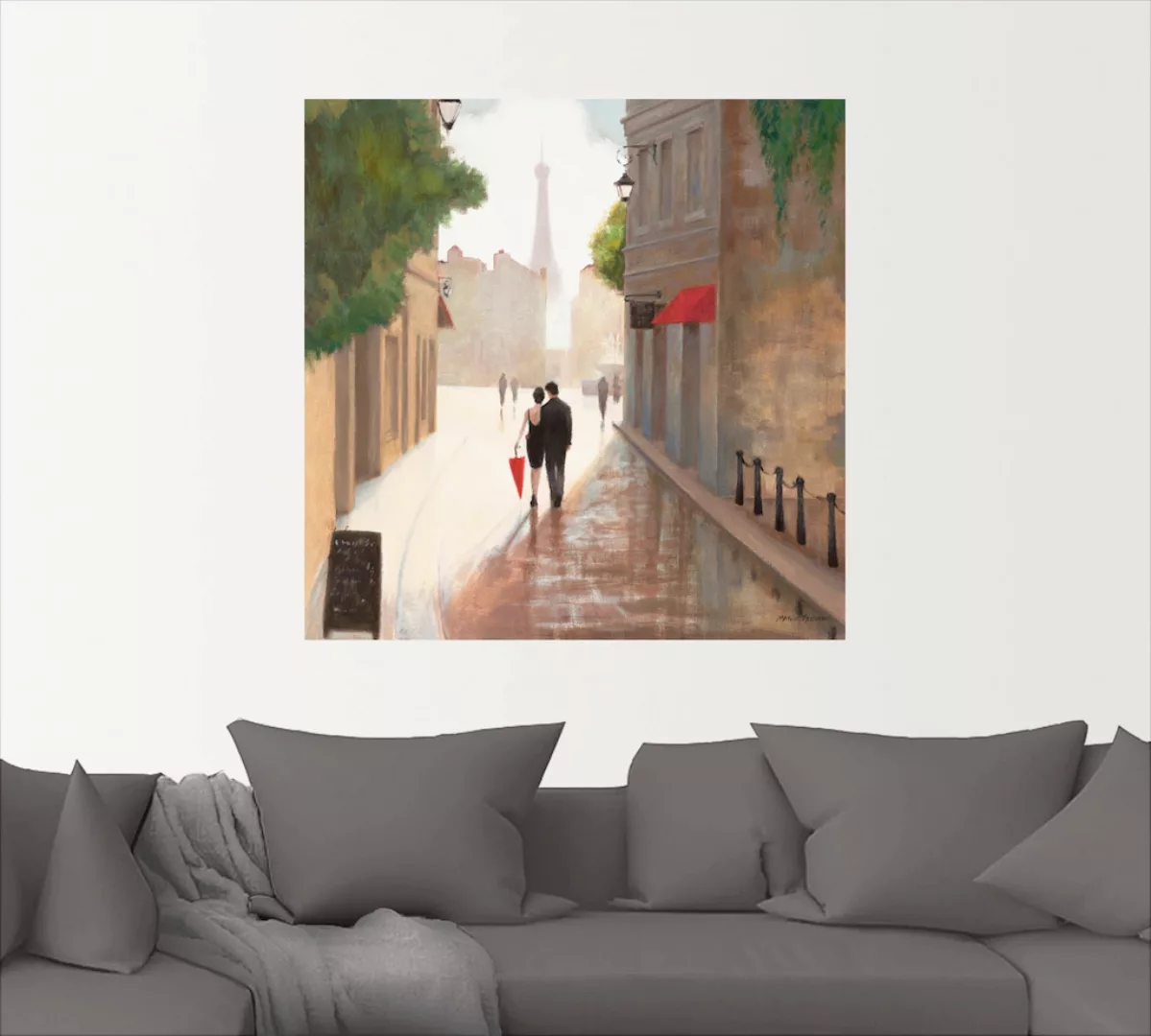Artland Wandbild »Paris Romanze I«, Frankreich, (1 St.), als Leinwandbild, günstig online kaufen