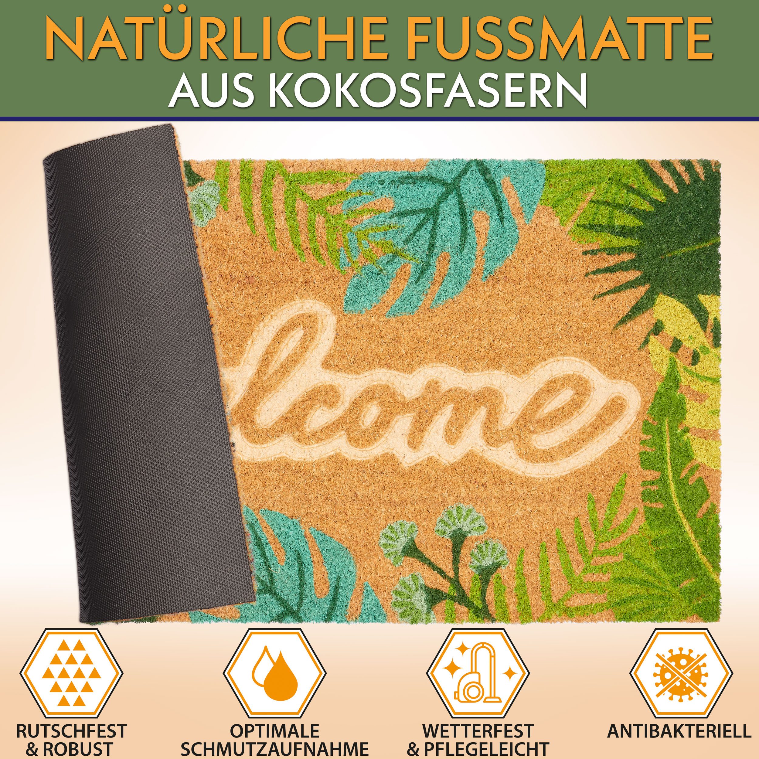 BRUBAKER Fußmatte Blumen und Pflanzen - günstig online kaufen