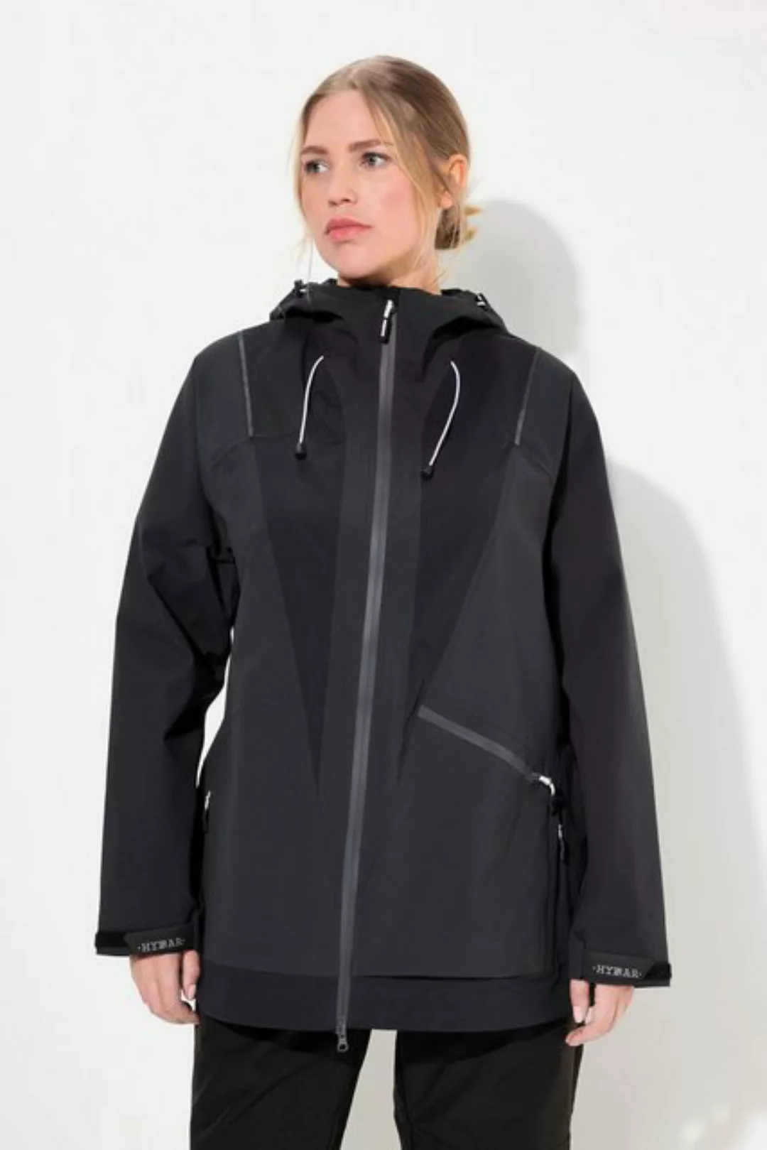 Ulla Popken Funktionsjacke Funktionsjacke wasserdicht 2-Wege-Zipper Reflekt günstig online kaufen