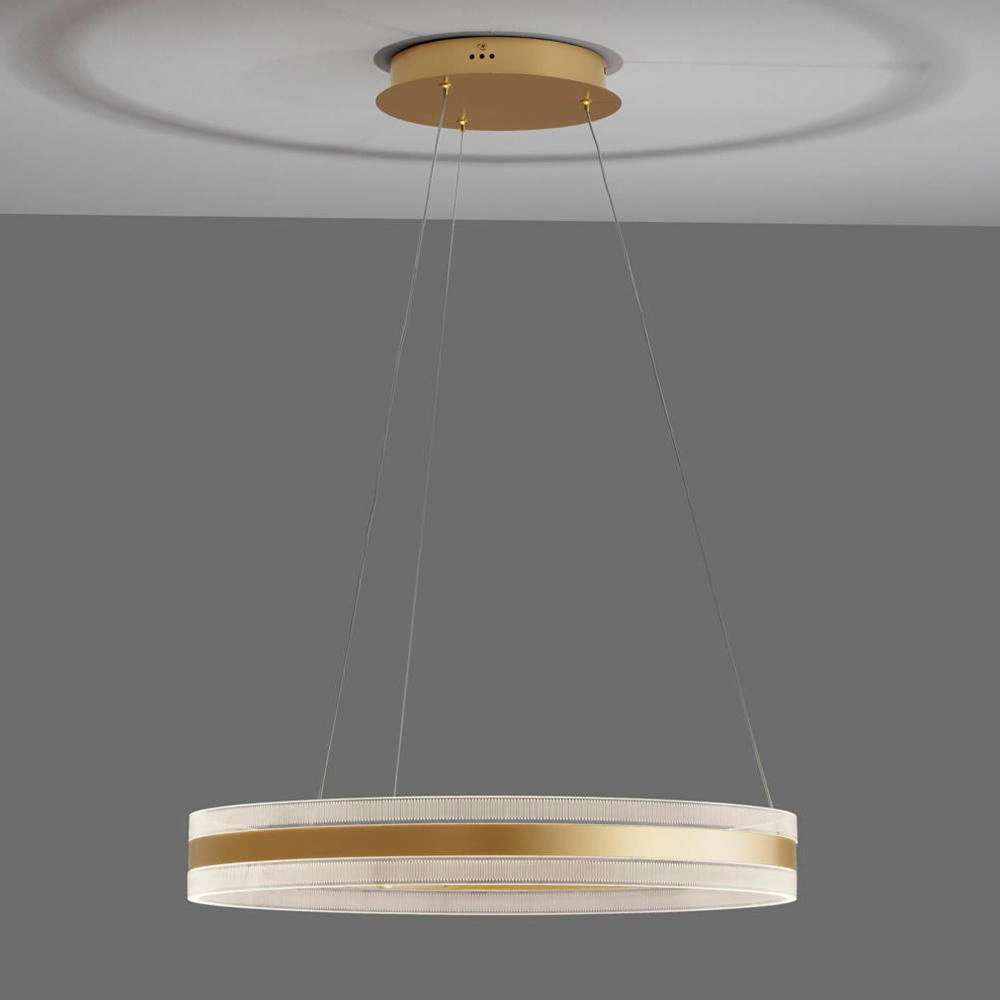 LED Pendelleuchte Agos in Gold 75W 2947lm günstig online kaufen