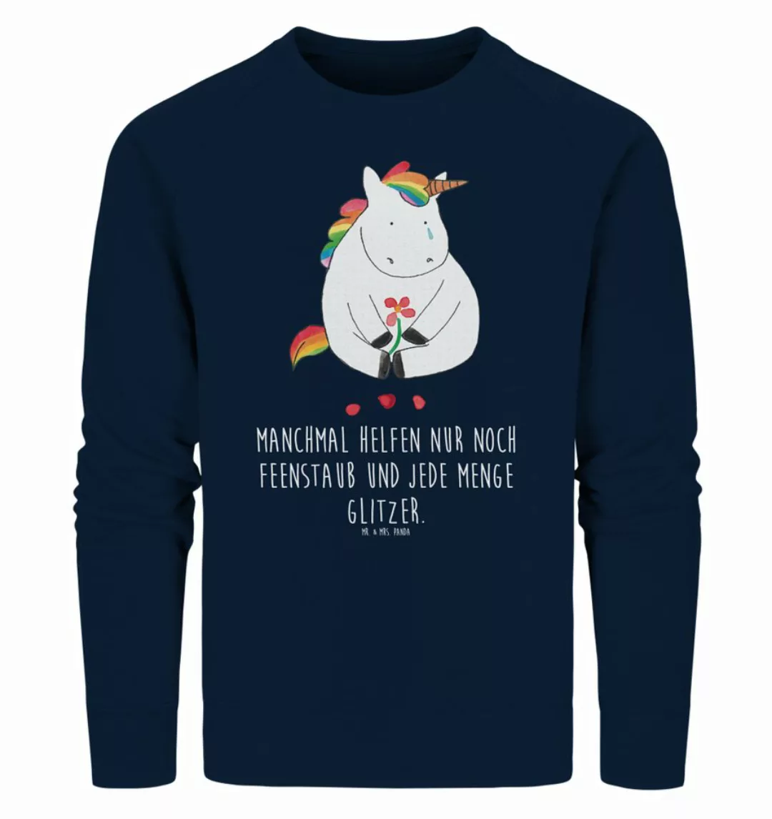 Mr. & Mrs. Panda Longpullover Größe XS Einhorn Traurig - French Navy - Gesc günstig online kaufen