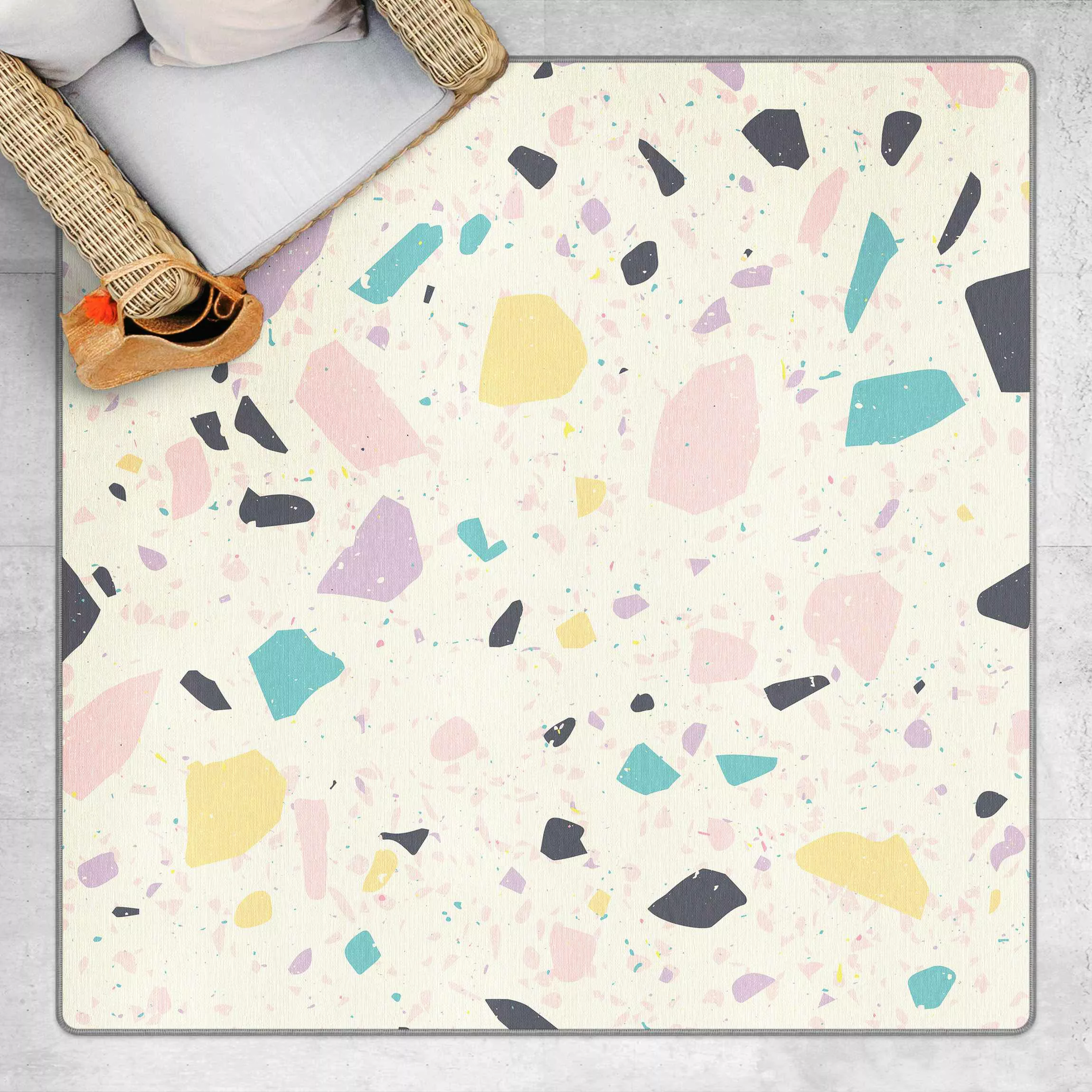 Teppich Detailliertes Terrazzo Muster Capri günstig online kaufen