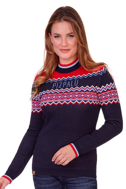 Piz Palü Rundhalspullover Strickpullover Damen - PATERSDORF - navy, rosa günstig online kaufen