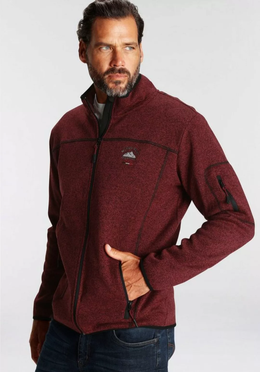 Man's World Strickfleecejacke günstig online kaufen