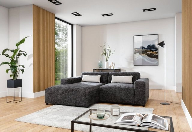 Luxusbetten24 Sofa Designer Sofa Napoli, mit geflochtener Stoffstruktur günstig online kaufen