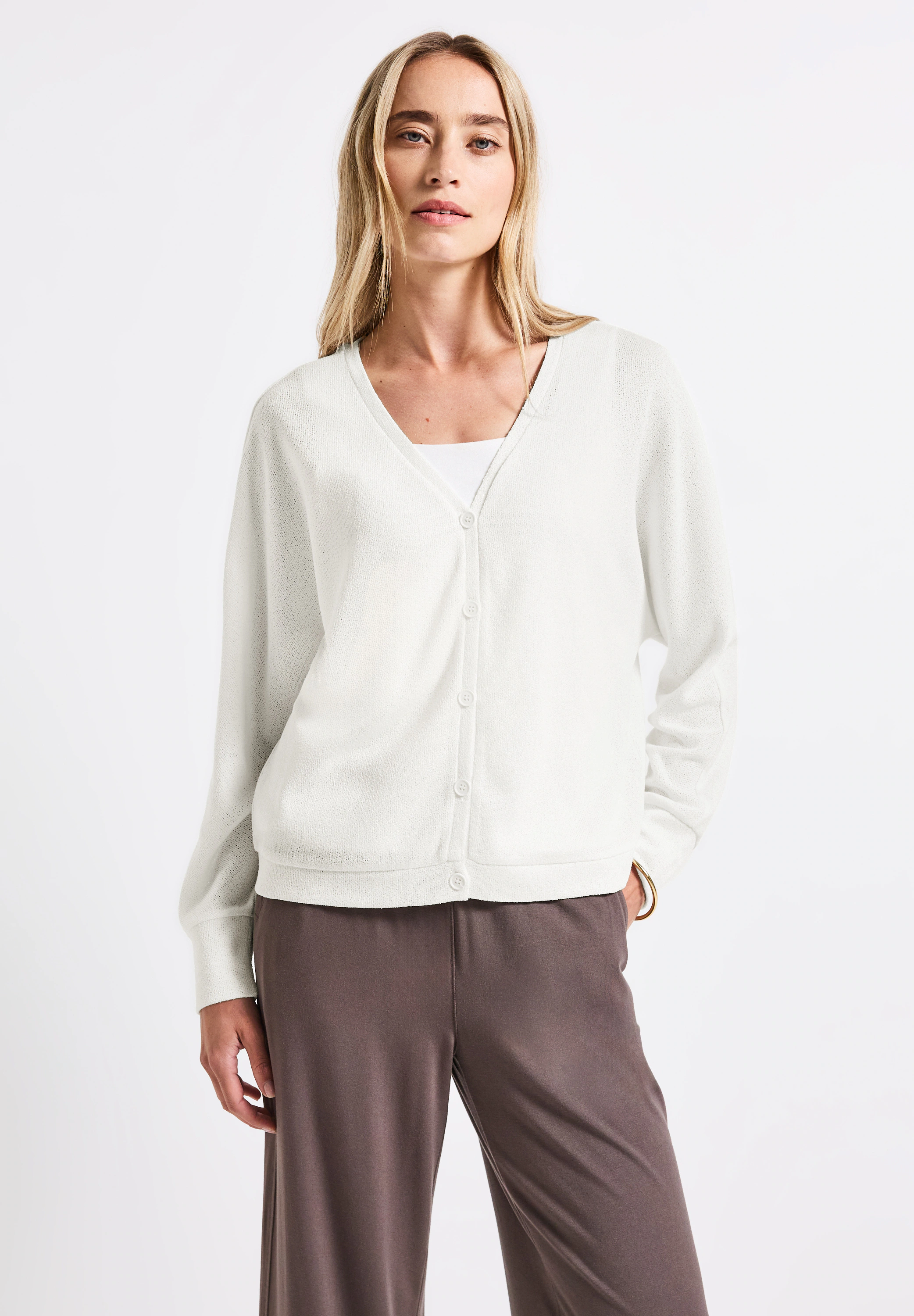 STREET ONE Strickjacke, mit V-Ausschnitt günstig online kaufen