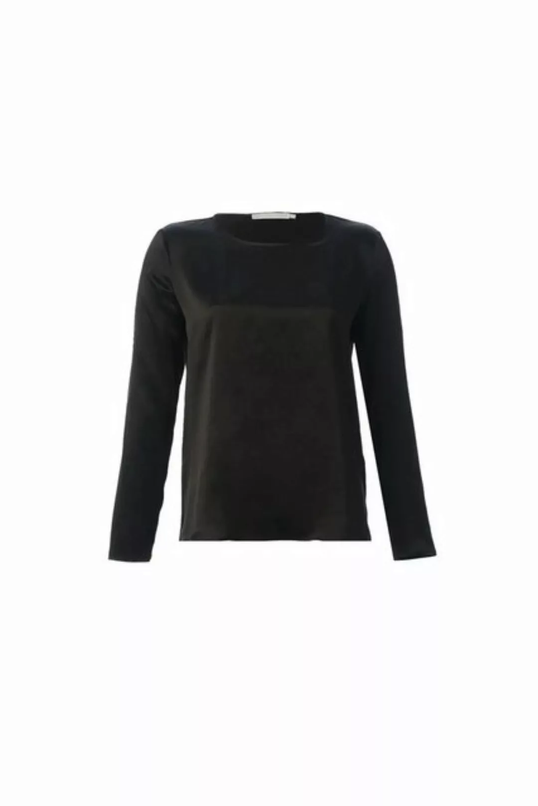 Silk and Cashmere Langarmbluse Seiden Rundhals Langarm Bluse 95% Seide Eleg günstig online kaufen