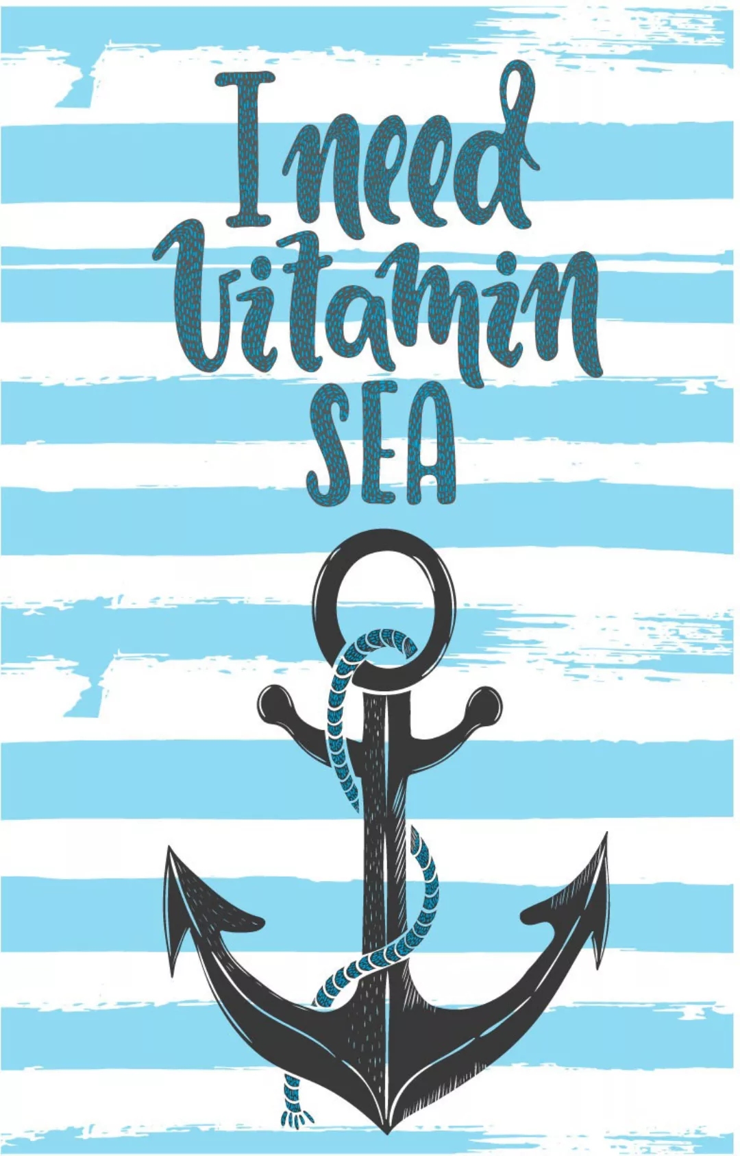queence Metallbild "Vitamin Sea", Schriftzüge, (1 St.), Stahlschilder günstig online kaufen