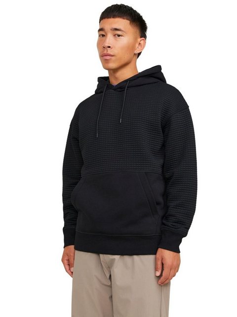 Jack & Jones Herren Hoodie Kapuzenpullover JCOBLACK STRUCTURE- Relaxed Fit günstig online kaufen