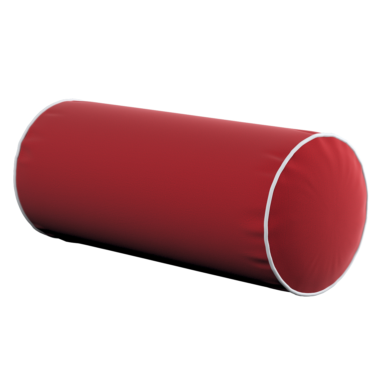 Einfache Nackenrolle mit Einfassband, rot, Ø16 x 40 cm, Velvet (704-15) günstig online kaufen