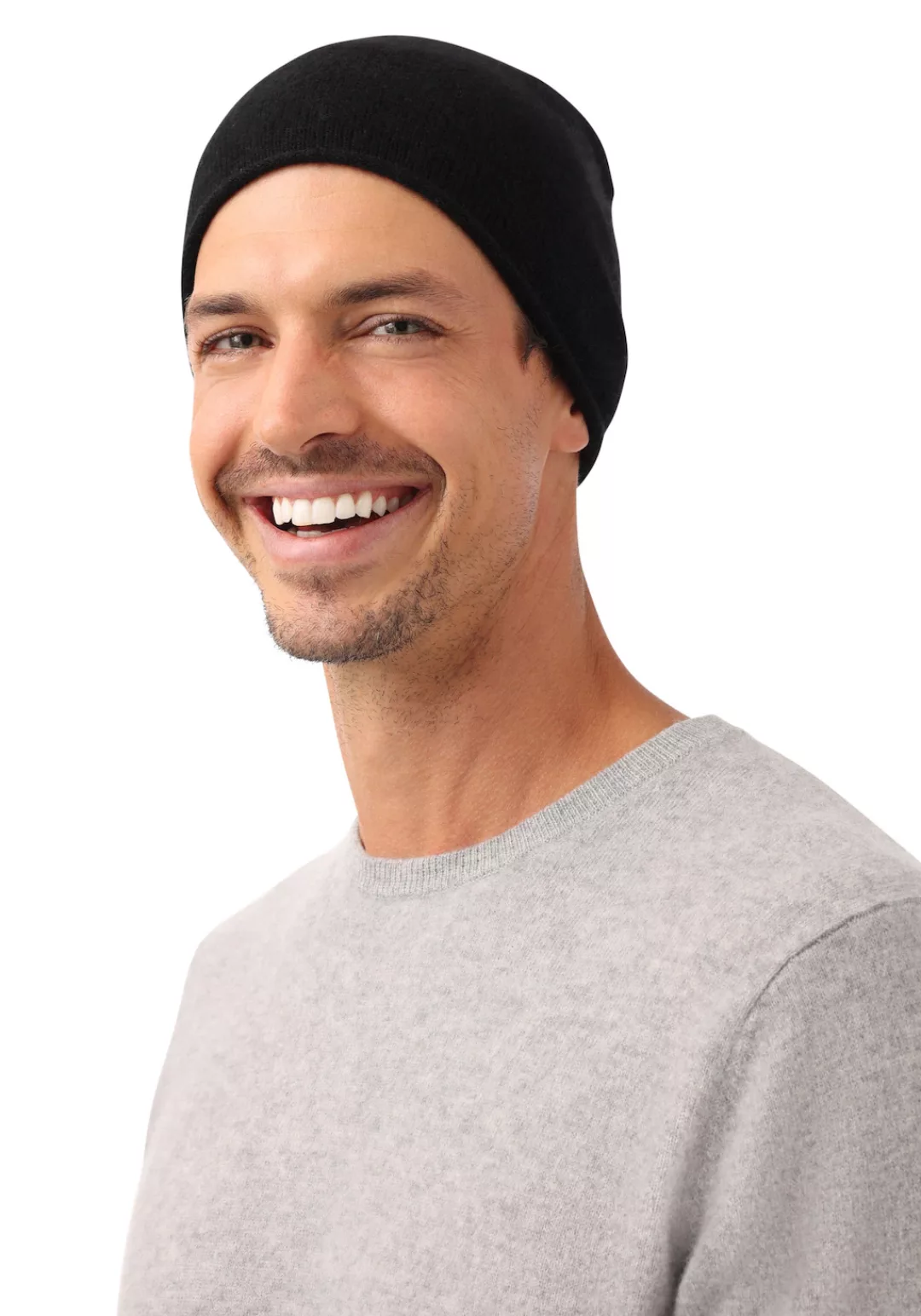 Zwillingsherz Beanie, aus Kashmir, mit kleinem Rollrand günstig online kaufen