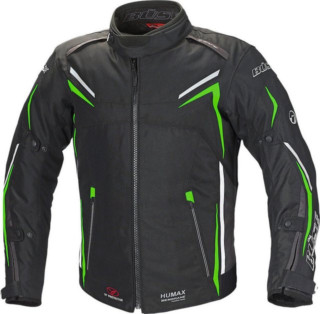 Büse Motorradjacke Büse Mugello Textiljacke schwarz / neongrün Herren günstig online kaufen