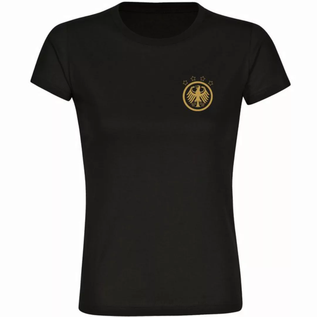 multifanshop T-Shirt Damen Deutschland - Adler Retro Gold - Frauen günstig online kaufen