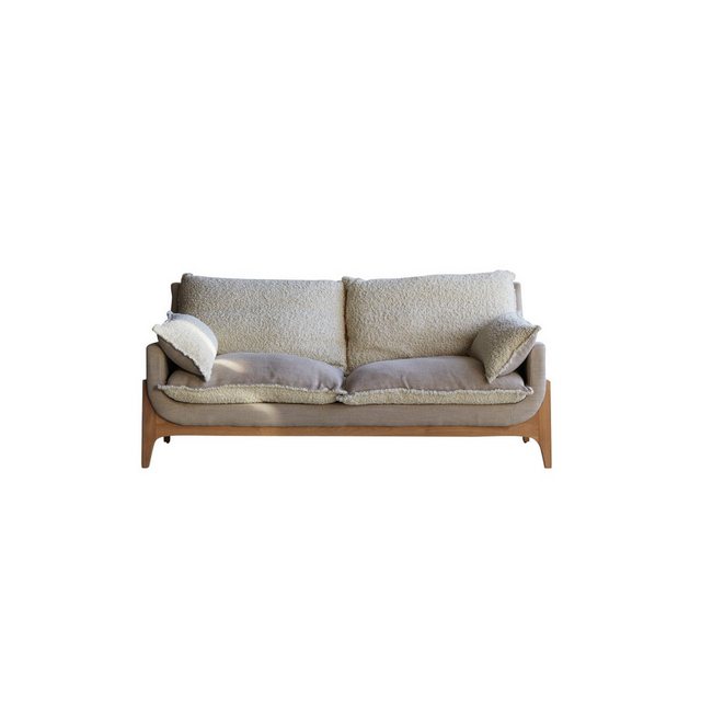 Tikamoon Sofa Woodnest Sofa mit massivem Eichenholzgestell und Leinenbezug günstig online kaufen