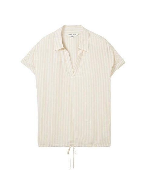 TOM TAILOR Blusenshirt striped blouse shirt, beige white stripe günstig online kaufen