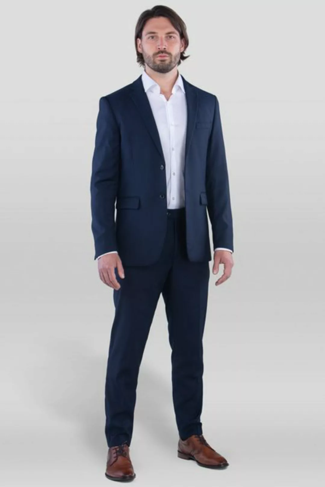 SANDER STELLAN Anzug Herren Business Anzug Slim Fit in Blau (Anzug Set, 2-t günstig online kaufen