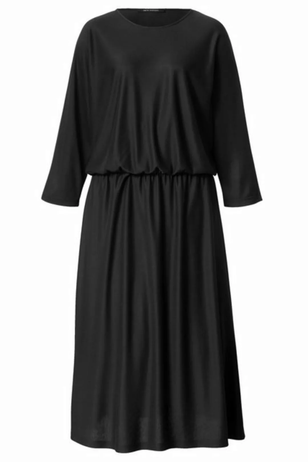 Sara Lindholm Jerseykleid Jersey-Midikleid Rundhals elastische Taille günstig online kaufen