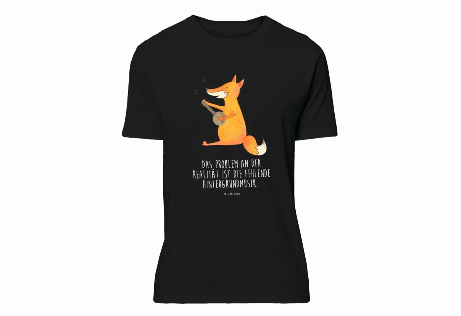 Mr. & Mrs. Panda T-Shirt Fuchs Gitarre - Schwarz - Geschenk, Junggesellenab günstig online kaufen