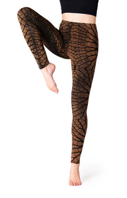 PANASIAM Leggings Unikat Batik Leggings modern mit Blattmuster elastische S günstig online kaufen