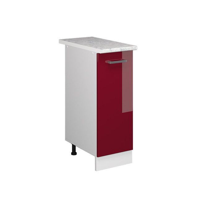 Vicco Apothekerschrank R-Line, Bordeaux Hochglanz/Weiß, 30 cm, AP Marmor günstig online kaufen