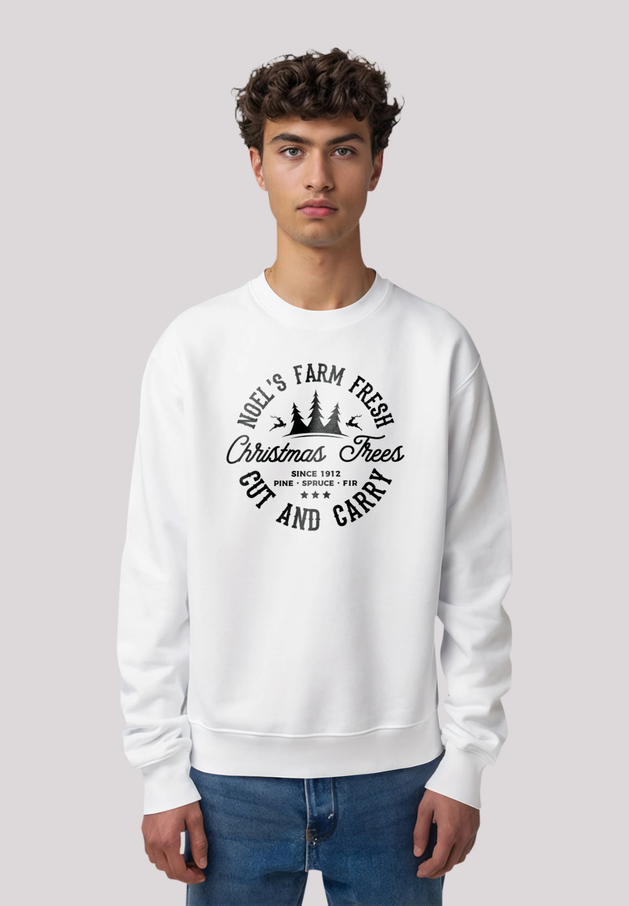 F4NT4STIC Sweatshirt "Weihnachten Trees Farm Retro Sign", Premium Qualität günstig online kaufen