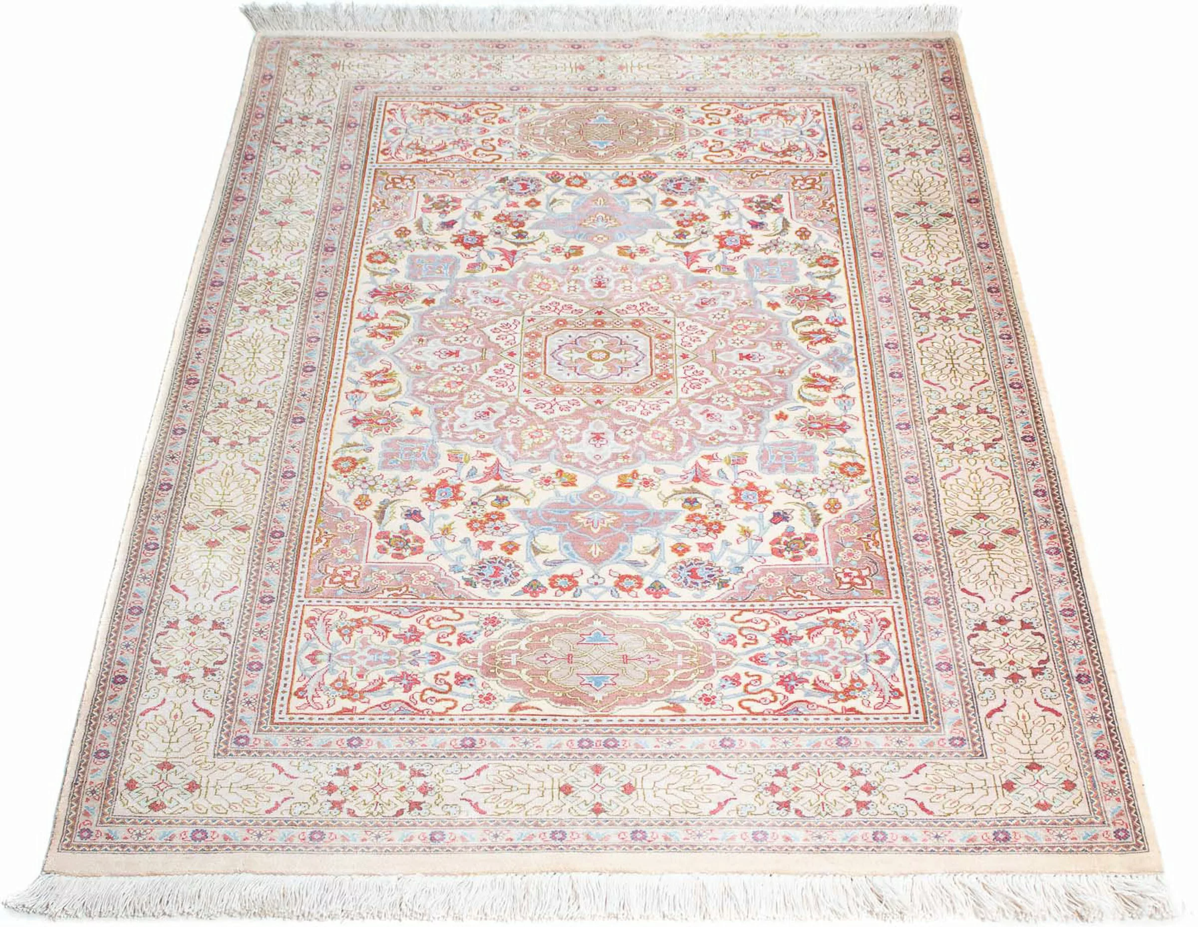 morgenland Orientteppich »Perser - Ghom - 122 x 75 cm - beige«, rechteckig, günstig online kaufen