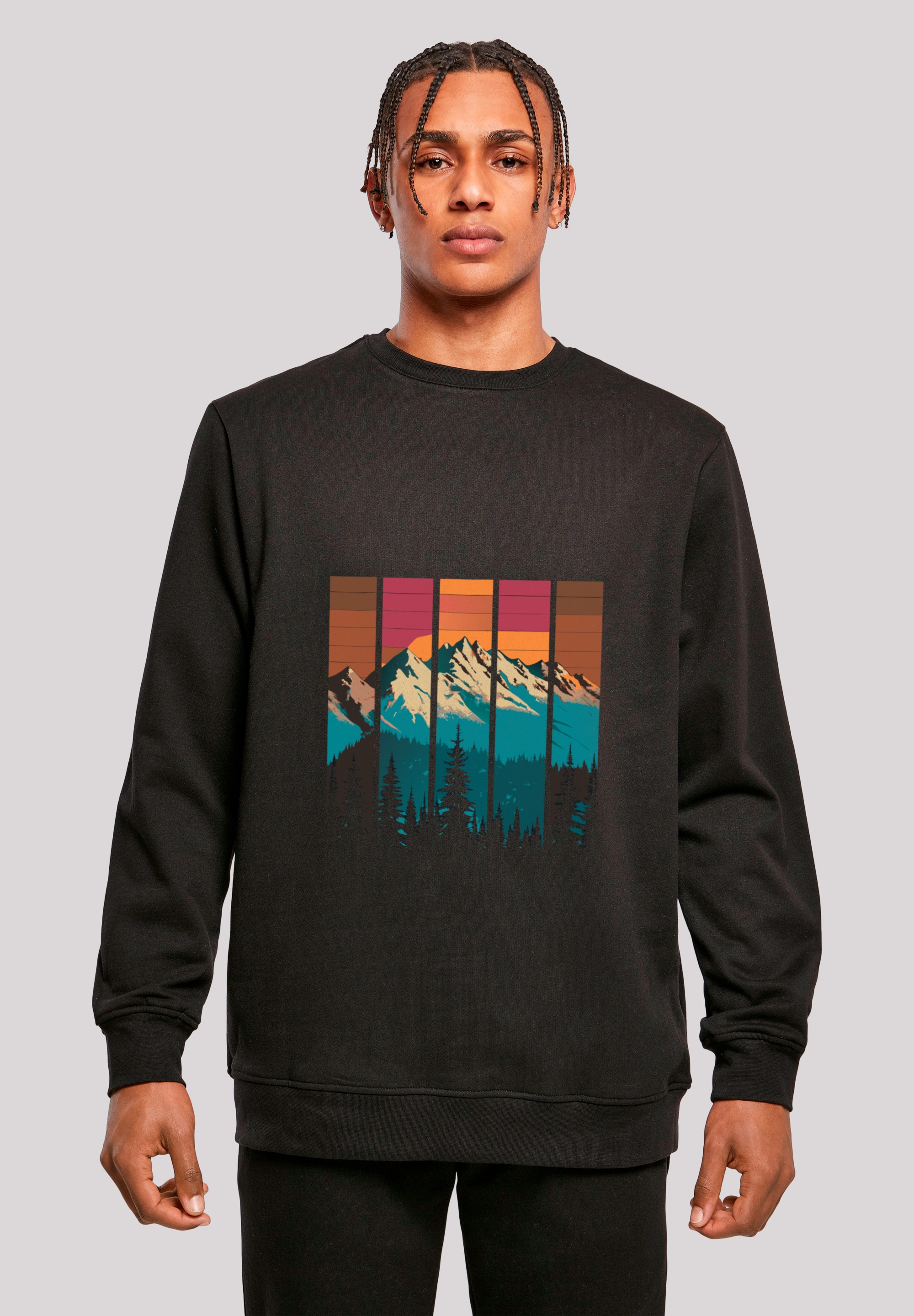 F4NT4STIC Sweatshirt "Berg Sonnenuntergang Retro", Premium Qualität günstig online kaufen