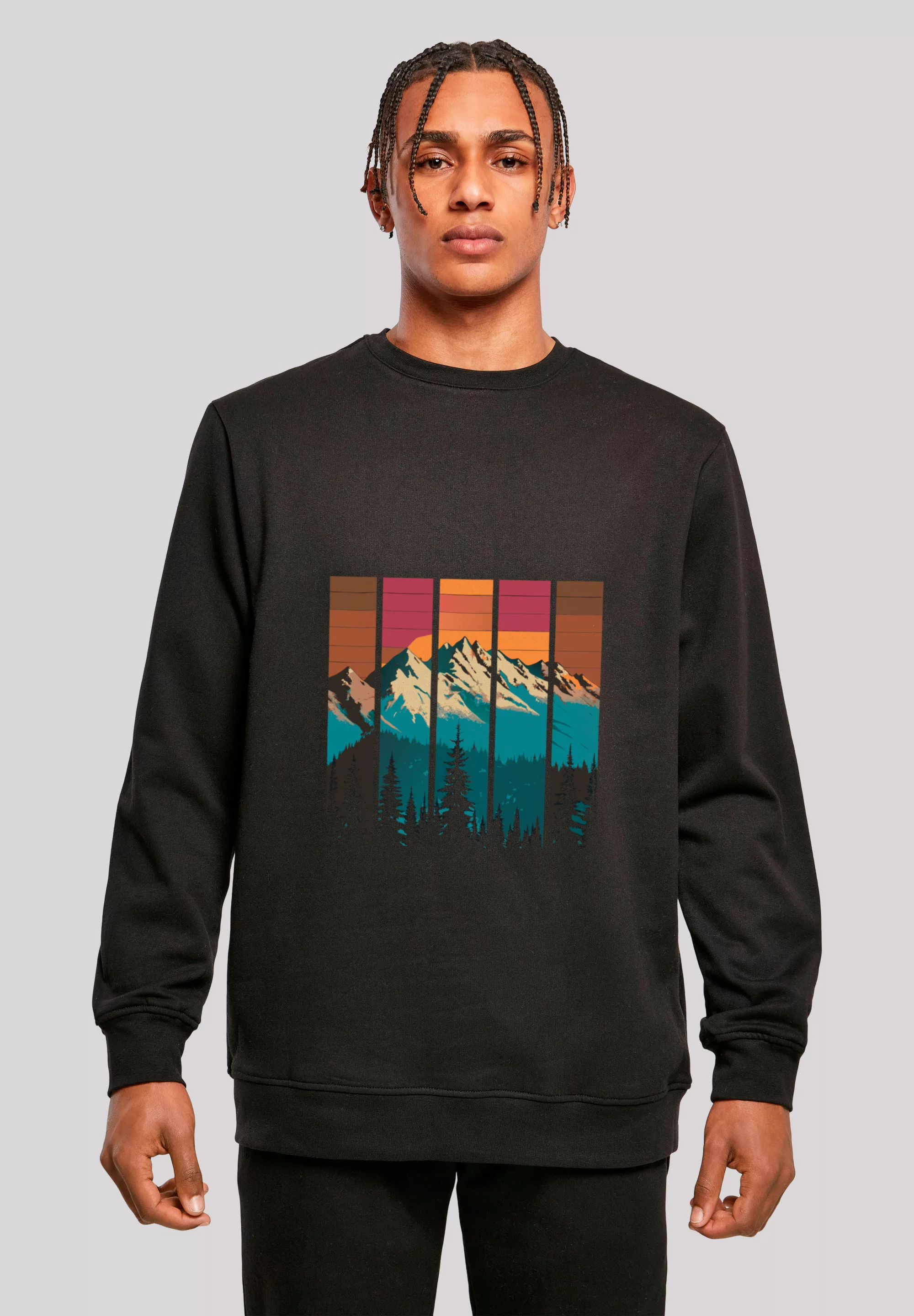 F4NT4STIC Sweatshirt "Berg Sonnenuntergang Retro", Premium Qualität günstig online kaufen