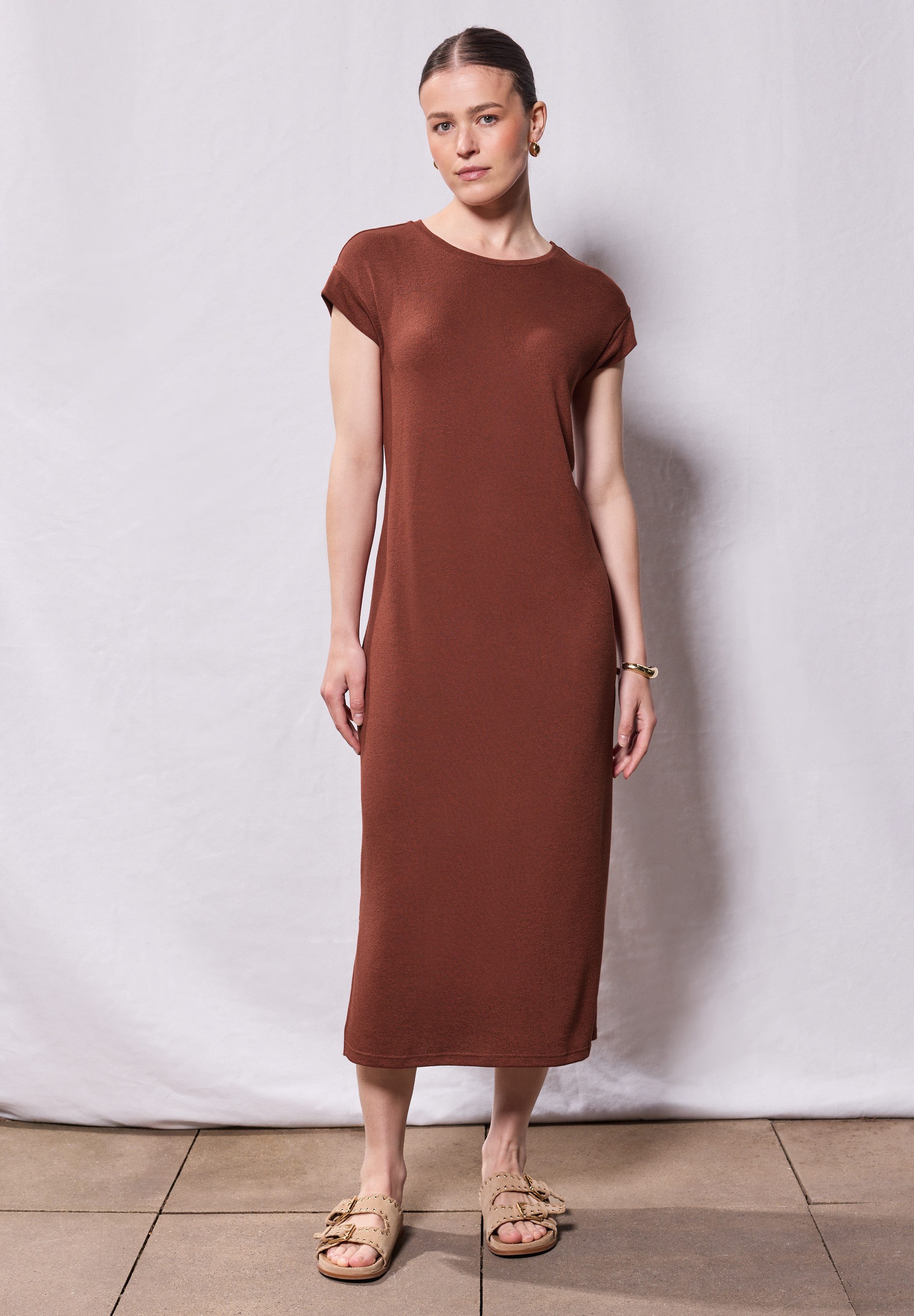 STREET ONE STUDIO Midikleid mit Rundhalsausschnitt günstig online kaufen