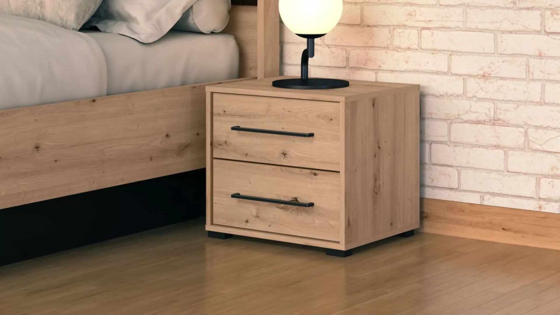 INOSIGN Nachtkommode "Ascalon Nachttisch, Nachtschrank, 48x40x44cm, 2 Schub günstig online kaufen