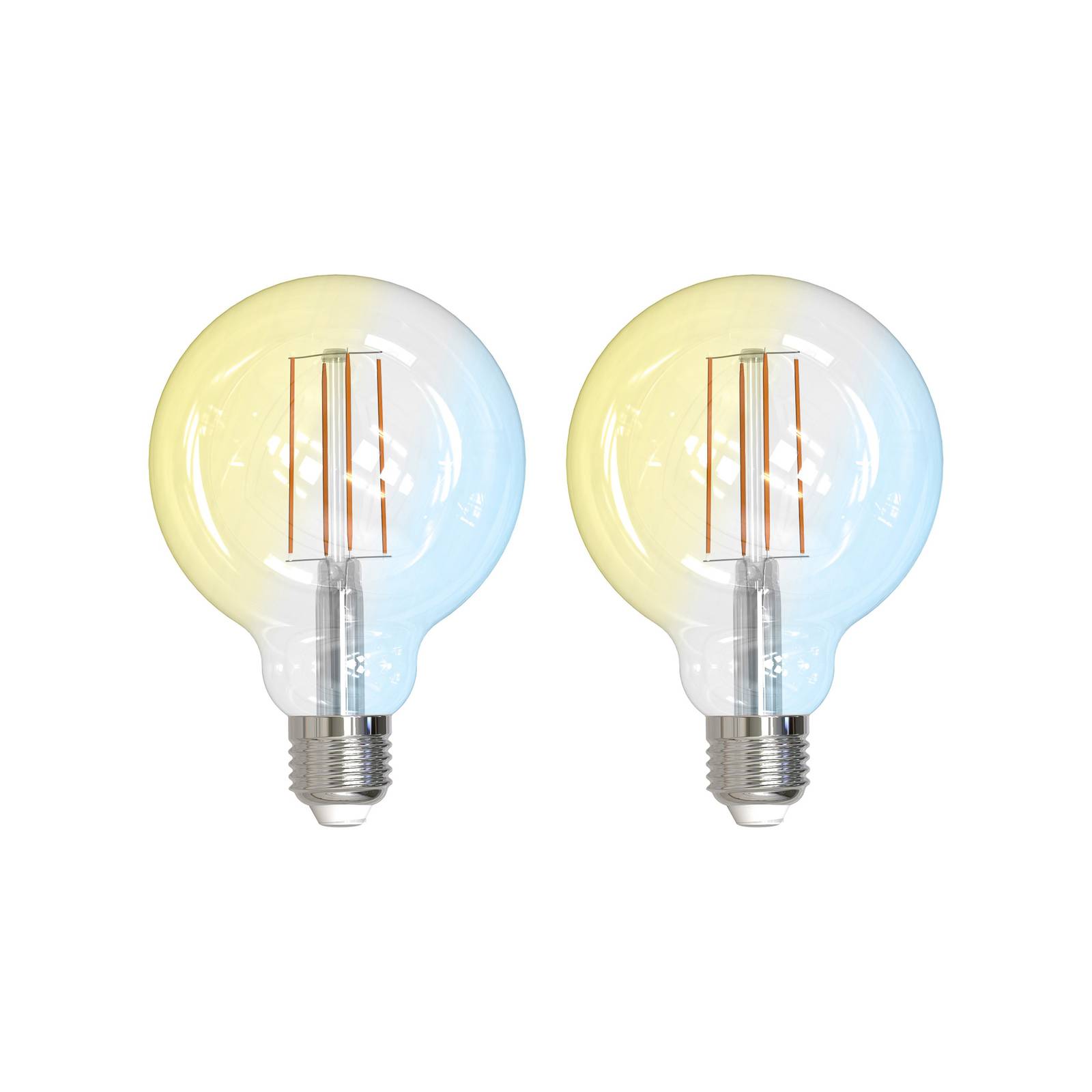 Prios LED-Globe E27 G95 7W ZigBee Tuya klar, 2er günstig online kaufen